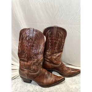 Charlie 1 Horse Western Cowboy Boots Brown Leather Festival Women 8.5